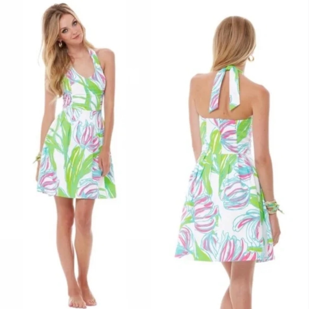 Lilly Pulitzer "Ring the Bellboy" Ross Halter dress (Size 4)
